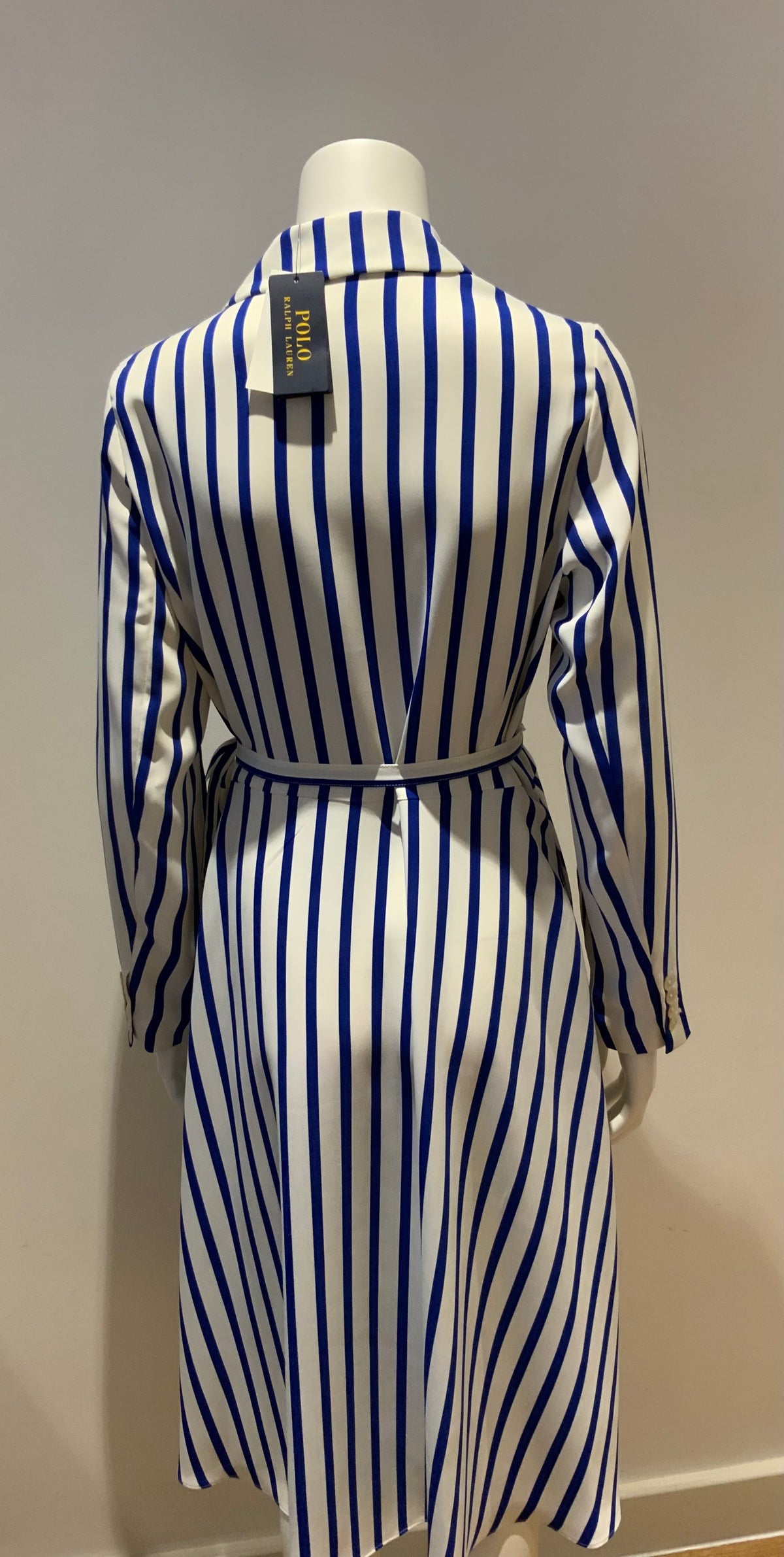 RALPH LAUREN striped wrap midi Dress Size US 10 UK 14 ladies