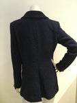 CHANEL Navy Metal Wool Boucle Jacket 16A Blazer F 40 UK 12 US 8 ladies