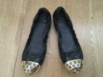Tory Burch Cami Logo-Toe Ballerina Flat Ballet Flats Shoes US 10 1/2 UK 7.5 40.5 ladies