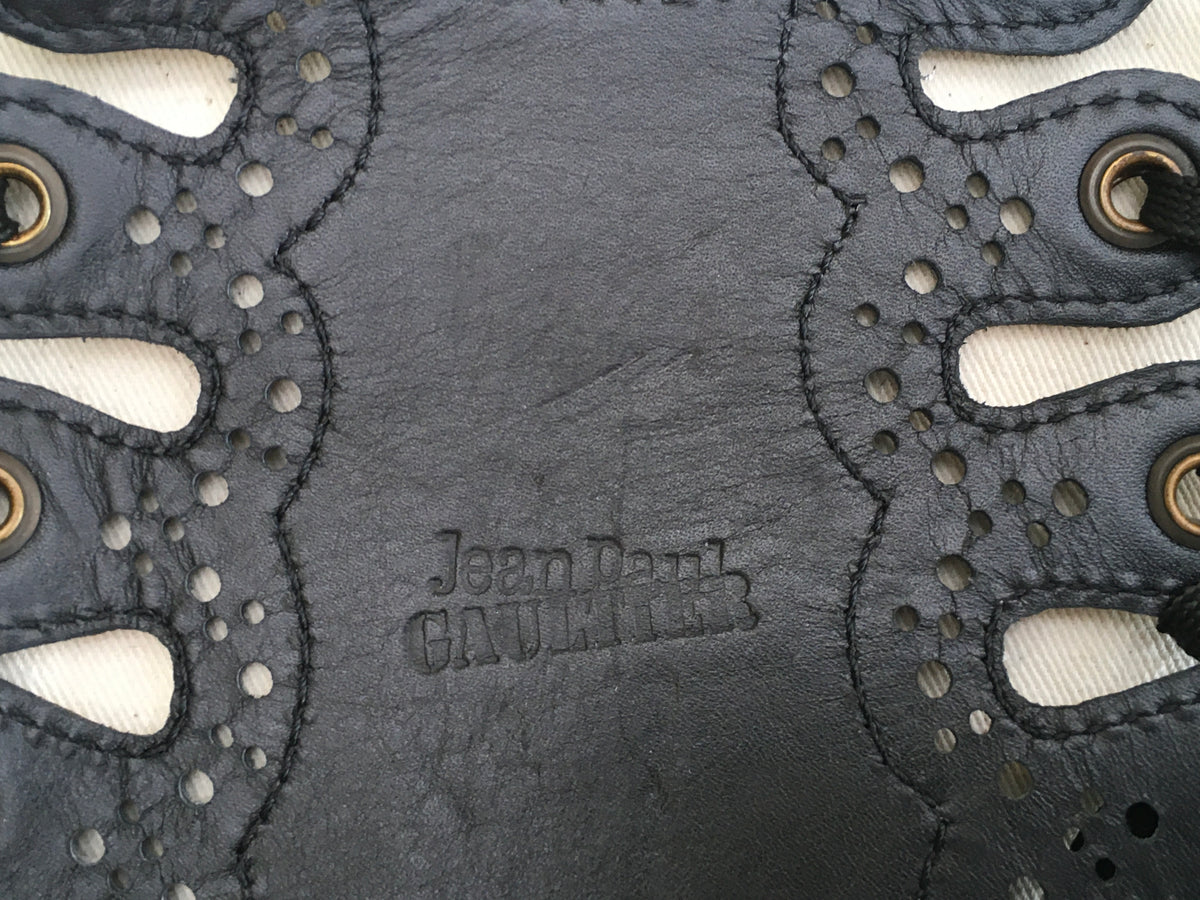 JEAN PAUL GAULTIER patent leather bondage corset belt ladies
