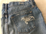 J BRAND Shredded Distressed Ripped Shorts Denim Jeans Size 27 ladies