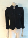 CHANEL black tweed fitted jacket Ladies