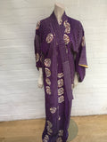 KISSHOTEN Purple Queen silk kimono Made in Japan ladies