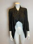 Sachin + Babi for Ankasa Leather Asymmetric Jacket Knit Sweater Size 2 UK 6 XS ladies