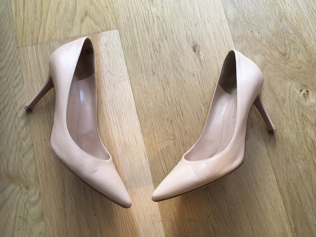 Gianvito Rossi - 85 leather nude pumps heels shoes Size 36 1/2 US 6.5 UK 3.5 Ladies