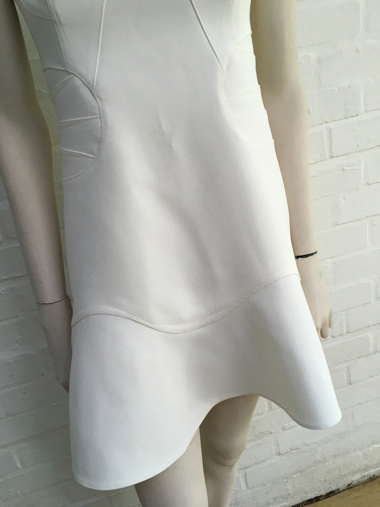 Alexander Wang - Tailored Bodice A-line Dress In White US 4 UK 8 S SMA Afashionistastore Alexander Wang - Tailored Bodice A-line Dress In White US 4 UK 8 S SMA Afashionistastore