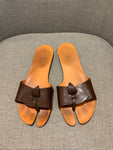 WH5D WHO'S LEATHER SLIPPERS FLIP FLOPS Shoes Size 37 UK 4 US 7 ladies