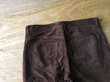 RALPH LAUREN Brown Suede Goat Leather Pants Trousers Ladies