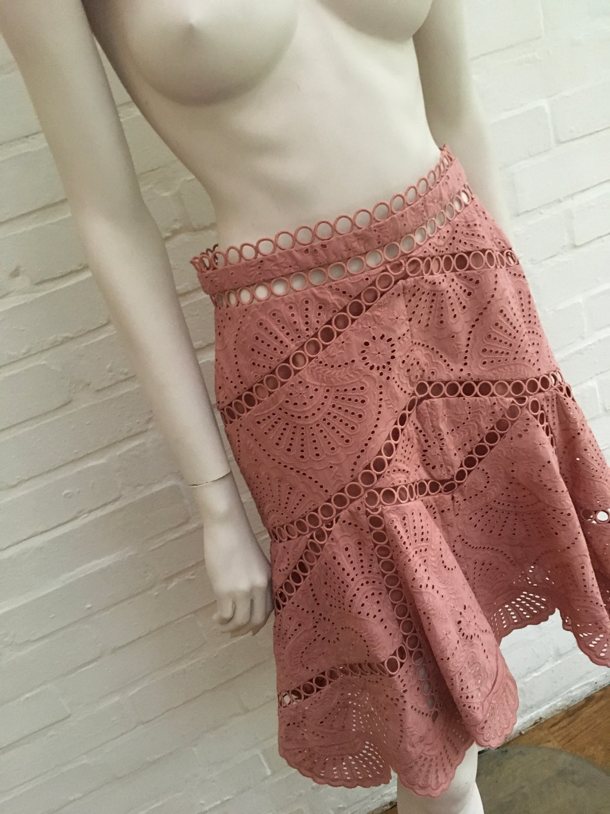ZIMMERMANN Women's Jasper Fan SKIRT Size AU 2 US 8 UK 12 FR 40 L LARGE Ladies