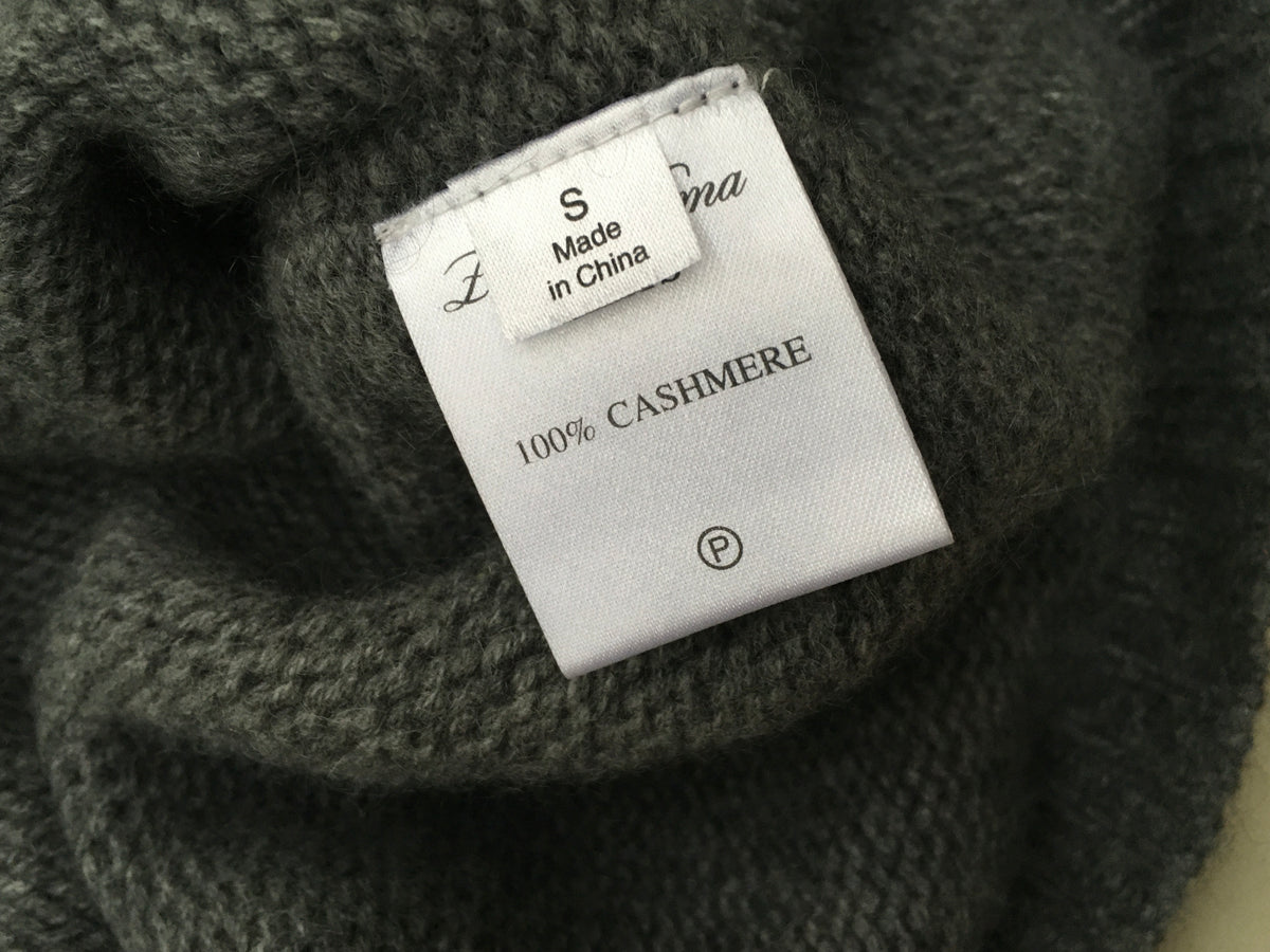 Thor & Nema Cashmere Cropped Cardigan Mink Fur Trim Size S Small Ladies