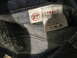 J BRAND Zoey Triple Zip Skinny Ankle Jeans Soho Ultra Dark Size 27 ladies