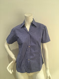 McKenzy Blue Gingham Shirt Size 44 UK 12 US 8 L LARGE ladies