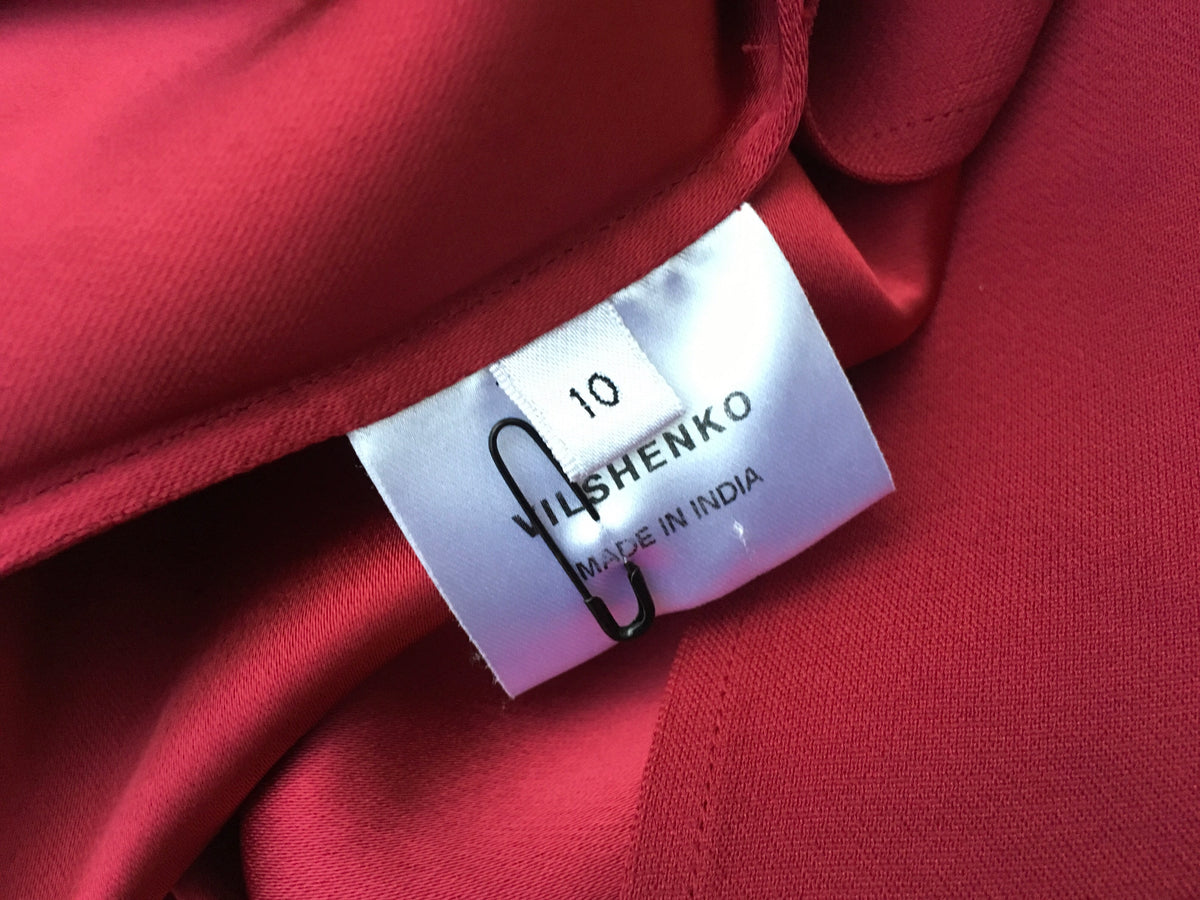 VILSHENKO Embroidered Floral Details Blouse Red Woman  Ladies