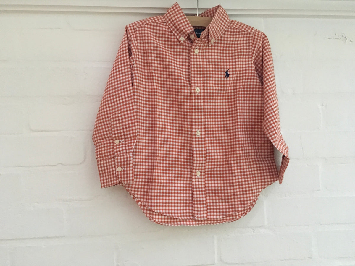 RALPH LAUREN BOYS' PLAID BUTTON-UP SHIRT 3 Years old Children