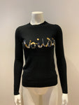 KAREN MILLEN sequin embellished cashmere and wool sweater jumper Size XS. ladies