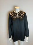 JASMINE DI MILO RUNAWAY SILK LASER CUT BLOUSE SIZE UK 14 US 10 EU 42 ladies