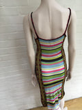 Christian Lacroix Bazar 1980’s Bodycon Dress in Colorful Knit With Sequins Ladies