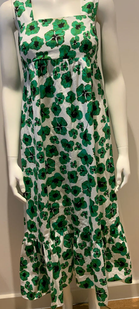 Borgo De Nor Green Mila Cotton Poplin Midi Dress Size UK 12 US 8 ladie Afashionistastore Borgo De Nor Green Mila Cotton Poplin Midi Dress Size UK 12 US 8 ladie Afashionistastore