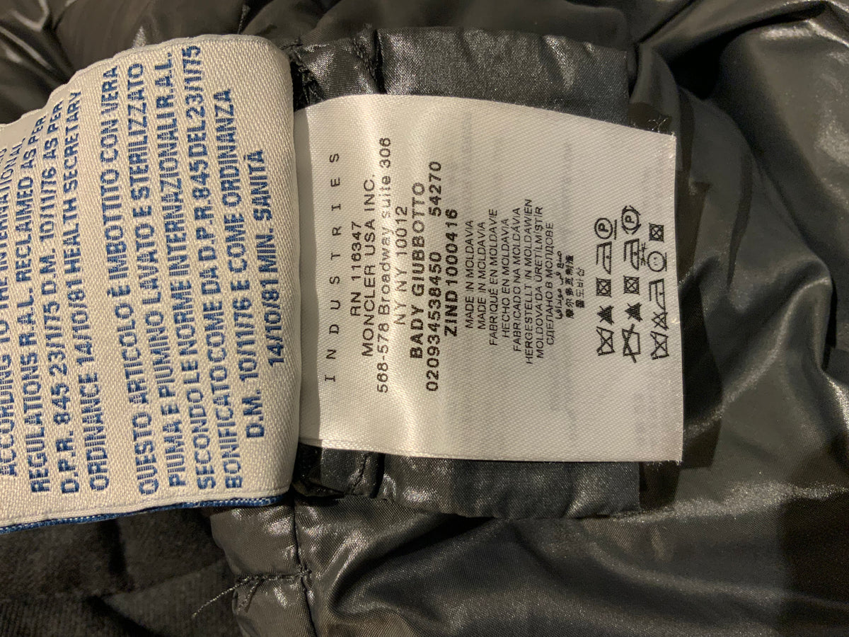 MONCLER Bady Wool Down Puffer Jacket Grey Size 1 S small ladies