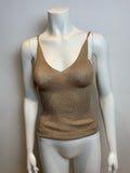 Connolly Gold Lurex Knit Tank Top S small. ladies