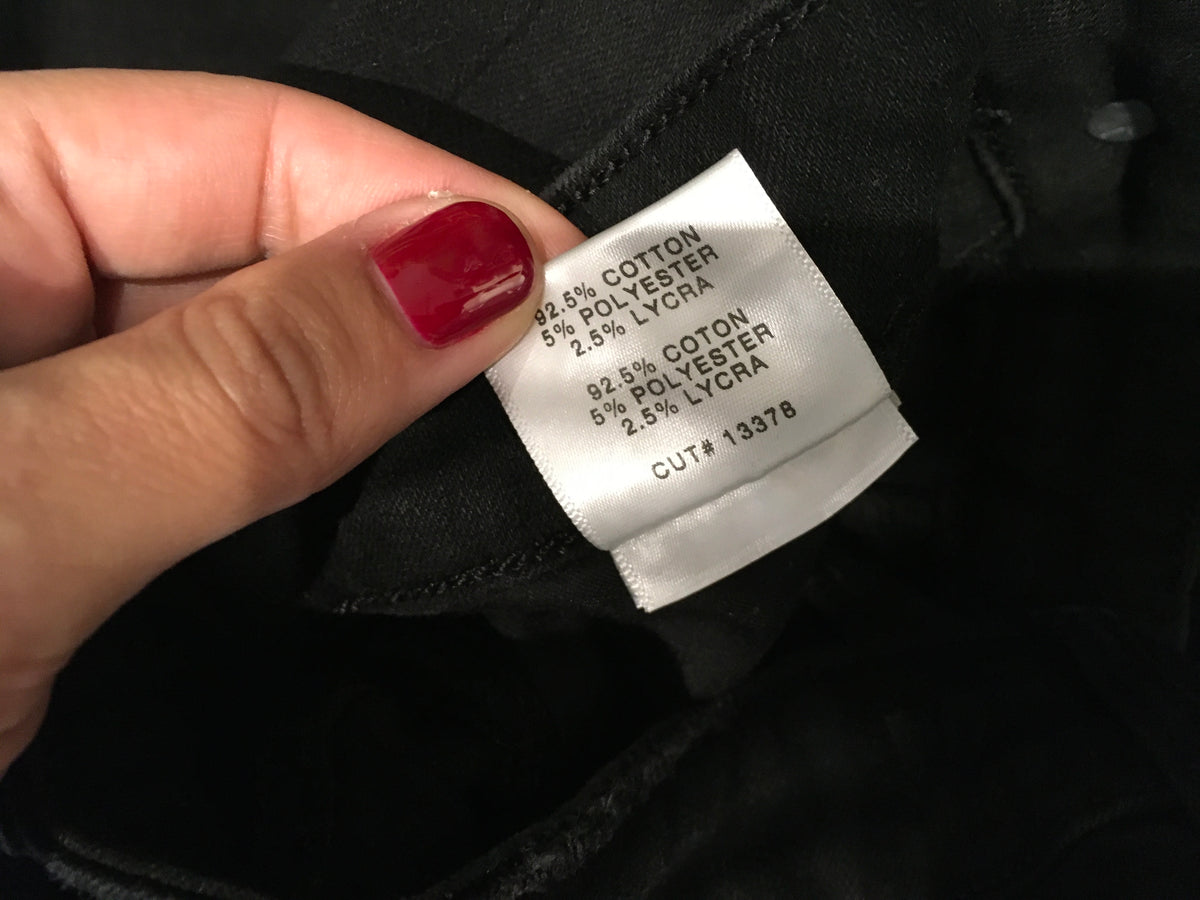 J BRAND Vanity Destruct Black Amelia Cropped Stretch Jeans Size 27 ladies