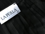 LA PERLA Black Pleated Swim Cover-Up Dress Size I 42 UK 10 US 6 Ladies