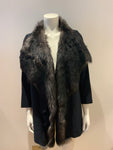 Vanessa Bruno Shearling Lambs Leather Coat Size F 38 UK 10 US 6 ladies