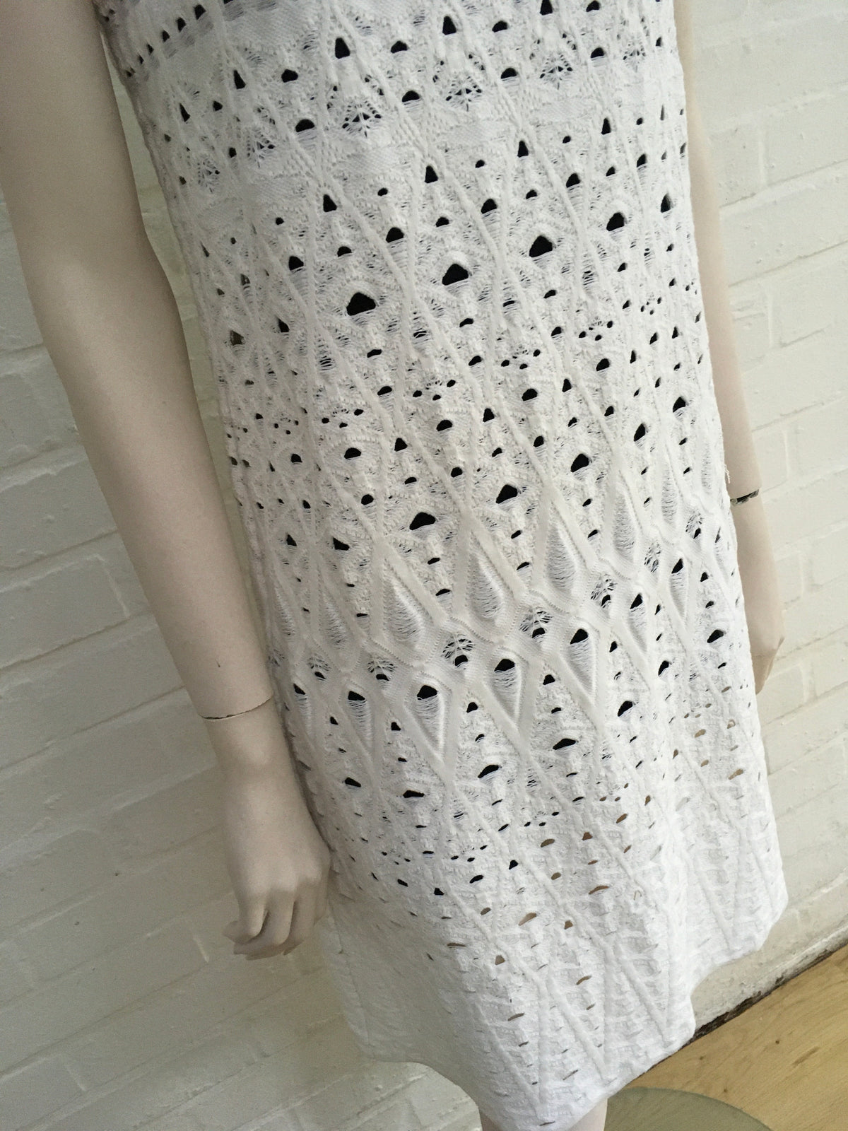 Chanel Black Cotton Crochet Knit Dress SZ F 40 UK 12 US 8 RARE ladies