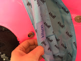 KITSON LOS ANGELES Sequin Beaded Large Tote Bag / Pink and Black Beach Bag Ladies