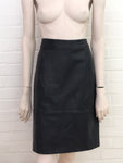 Reiss Womens Leather Olivia Ponte Skirt Size UK 12 US 8 ladies