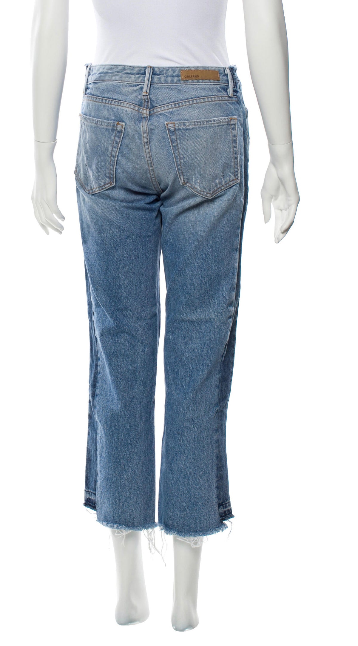 GRLFRND Jessica cropped mid-rise wide-leg Denim Jeans Size 26 ladies