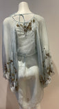 $2,900 Emilio Pucci Sexy Silk Butterfly Embellished Kaftan Dress One Size ladies