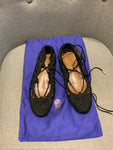 Aquazzura Crochet Ballerina Flats Sandals Size 35 US 2 UK 5 ladies
