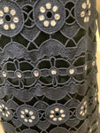 CHLOÉ Guipure Lace Navy Overlay DRESS SIZE FR 38 UK 10 US 6 ladies