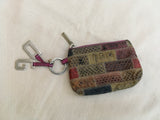 Dolce & Gabbana Multicolor Snakeskin ZIp Coin Purse Key Ring Pouch  ladies