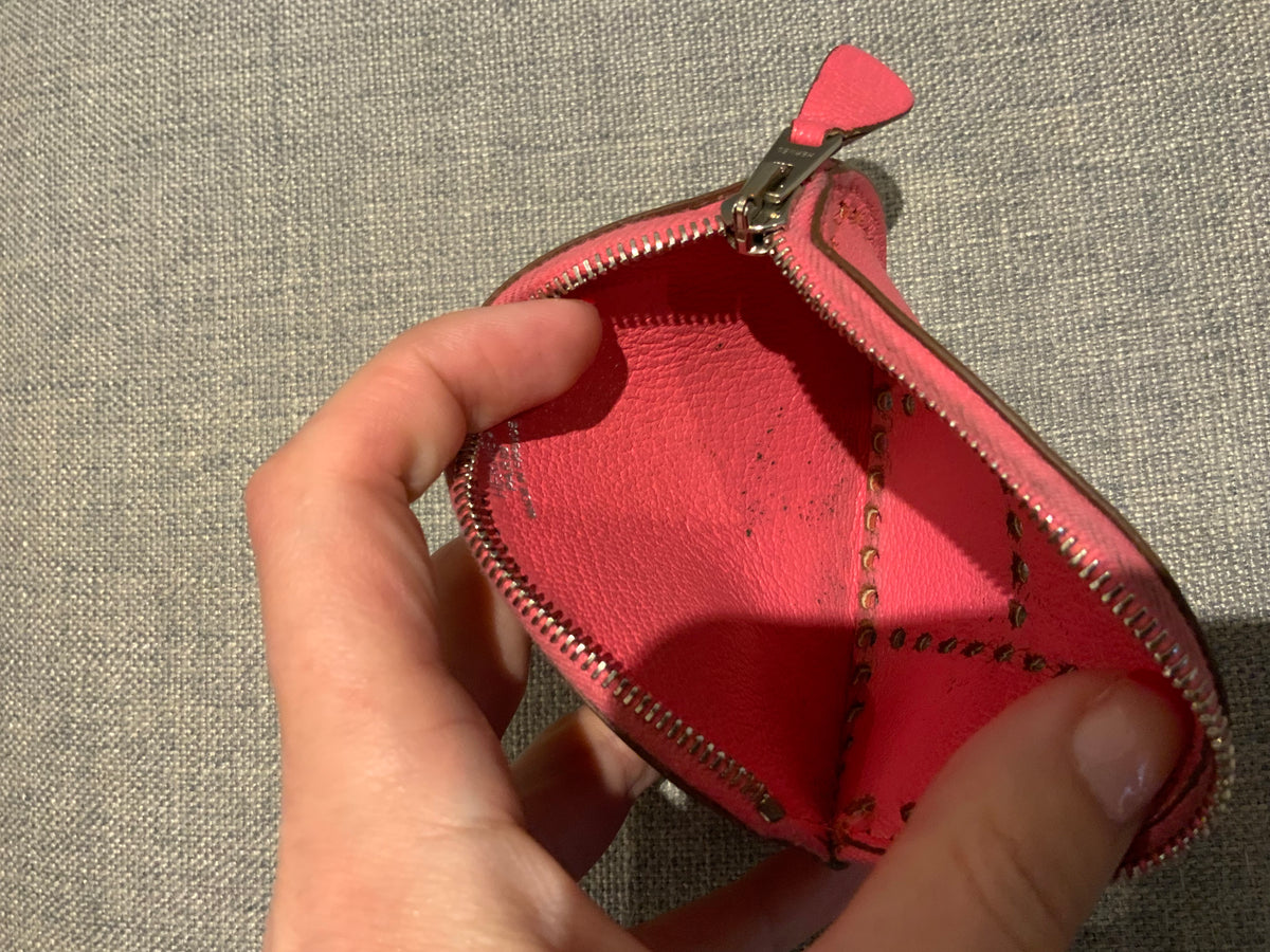 Hermès HERMES Chevre Mysore Evelyne Coin Purse Rose Tyrien ladies