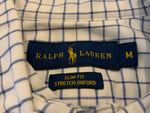 RALPH LAUREN Slim fit Stretch Oxford Check Shirt SIZE M Medium men
