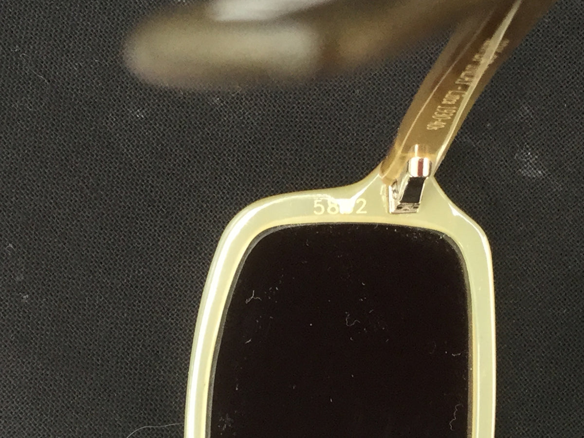 RetroSpecs & Co. REAL BUFFALO HORN sunglasses 12K GOLD INLAY CIRCA 1930-40'S 55/19 MEN
