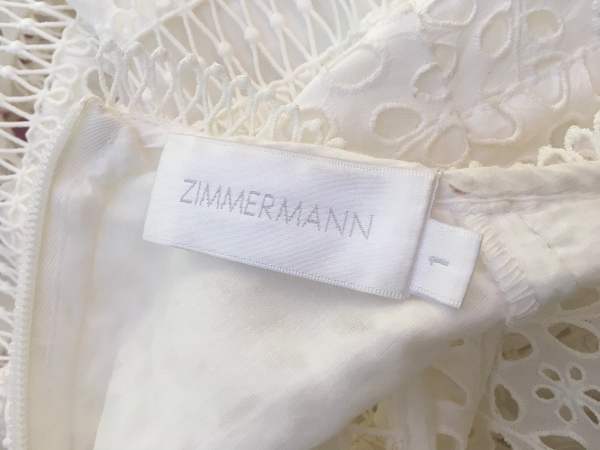 ZIMMERMANN Lovelorn broderie anglaise cotton mini dress Ladies