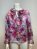 Paul & Joe Silk Ruffle Printed Blouse Top Size 3 UK 12 US 8 L large ladies