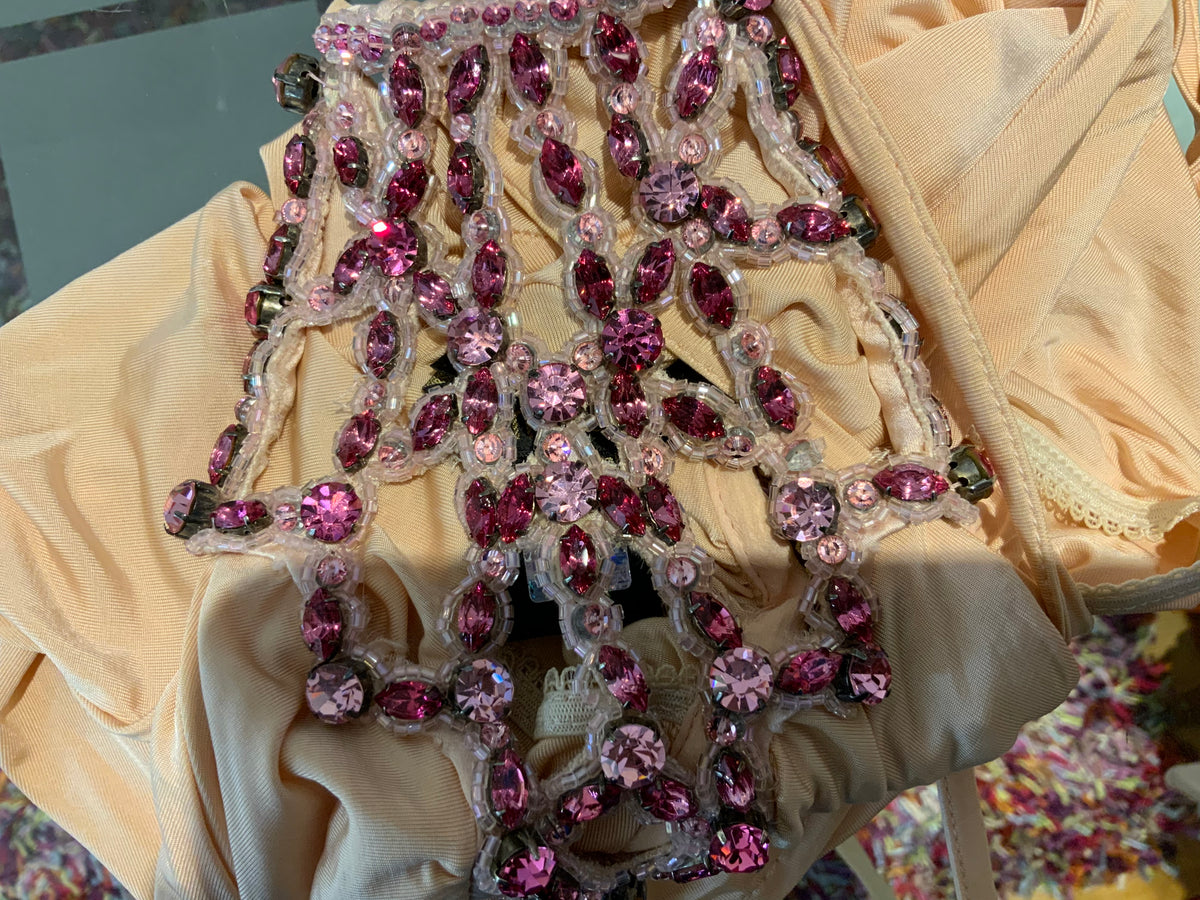 ROBERTO CAVALLI Pink Embellished Crystals top Size XS ladies