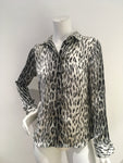 Michael Michael Kors Animal Print Slim Fit Shirt Size S Small ladies