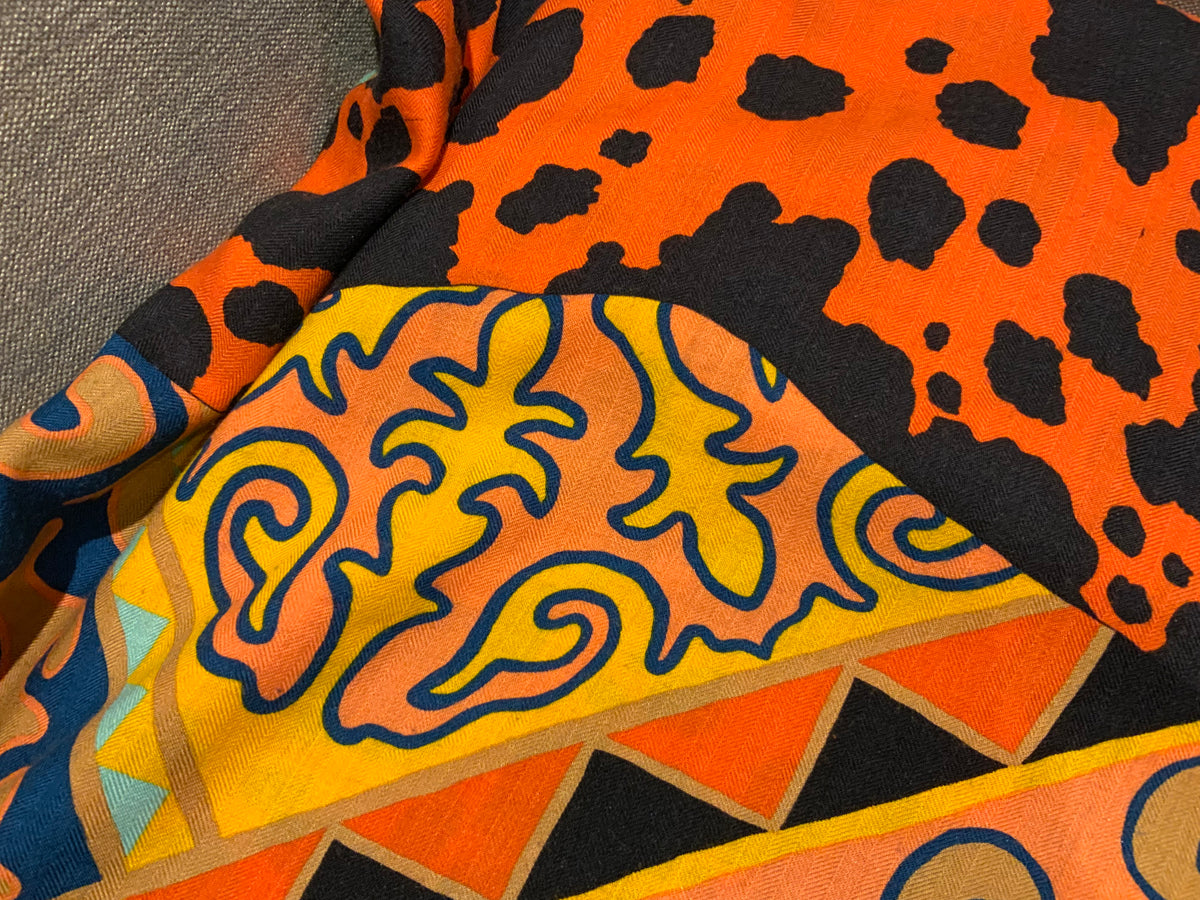 Hermès Hermes Paris Cashmere Silk Appaloosa Des Steppes Shawl 140 Scarf ladies