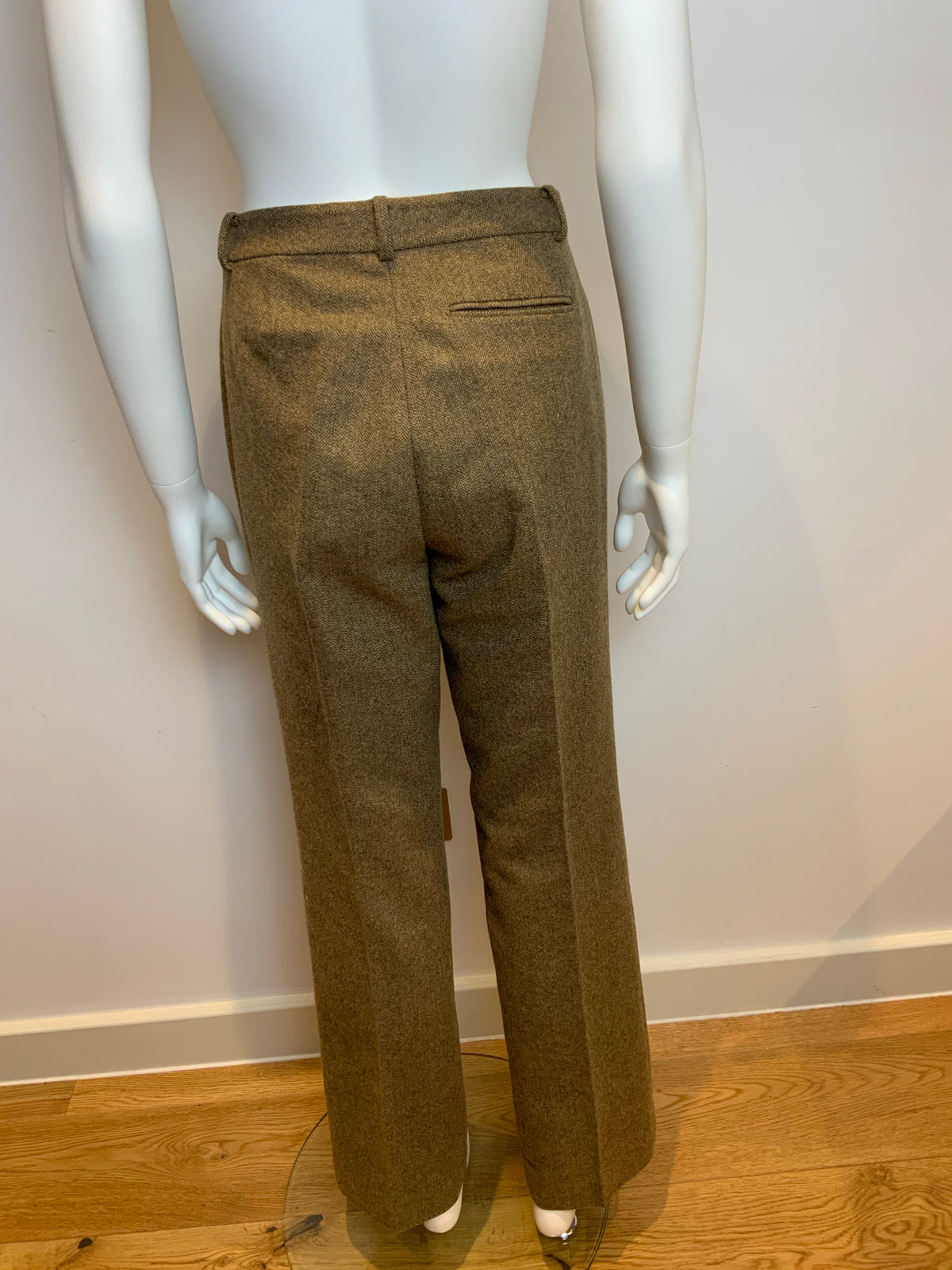 Ralph Lauren Lauren Adelle Brown Wool Pants Trousers Size US 8 UK 12 L LARGE ladies
