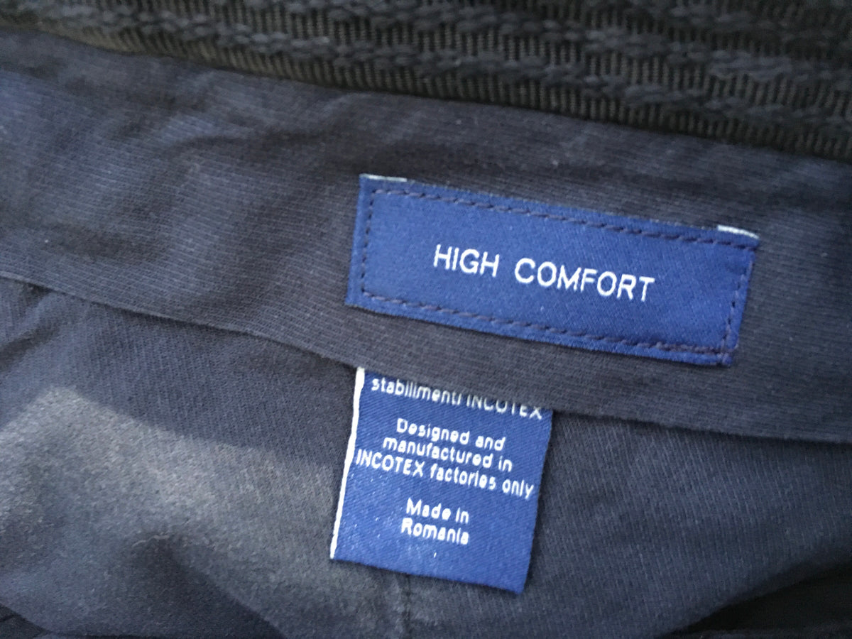 incotex Venezia 1951 High Comfort Navy Cotton-Blend Chinos Pants Trousers men