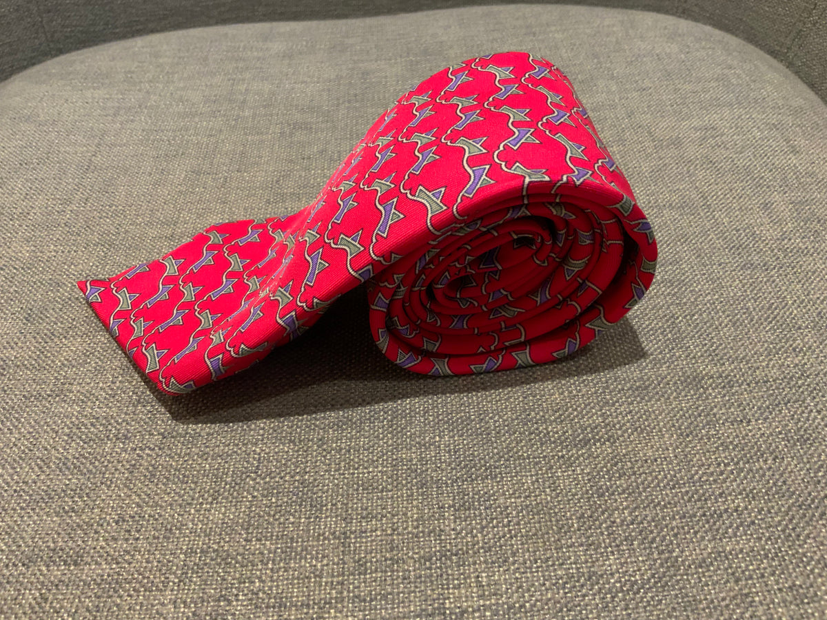 Hermès HERMES Paris Silk 7254 MA Men's 100% Silk Necktie FRANCE Luxury BOATS men
