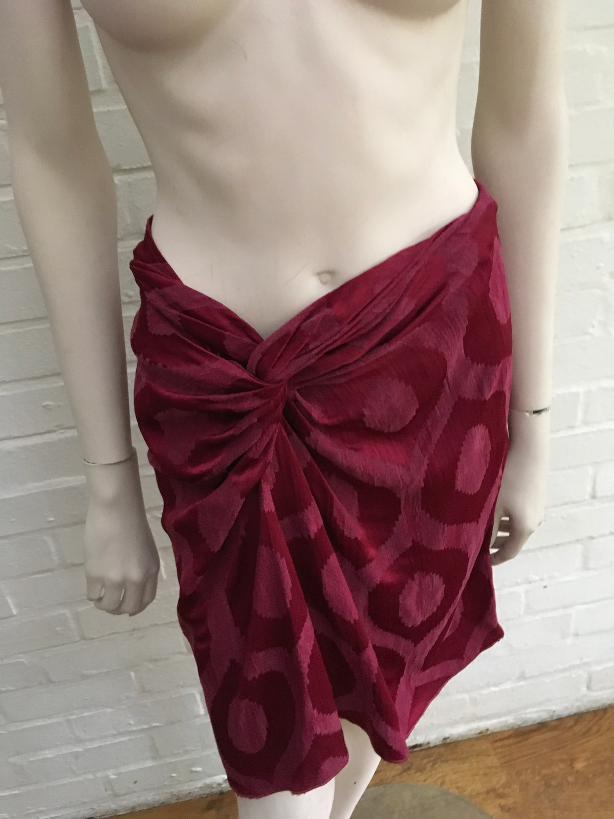 ISABEL MARANT Runway Sophy twist-front satin-jacquard skirt  Ladies