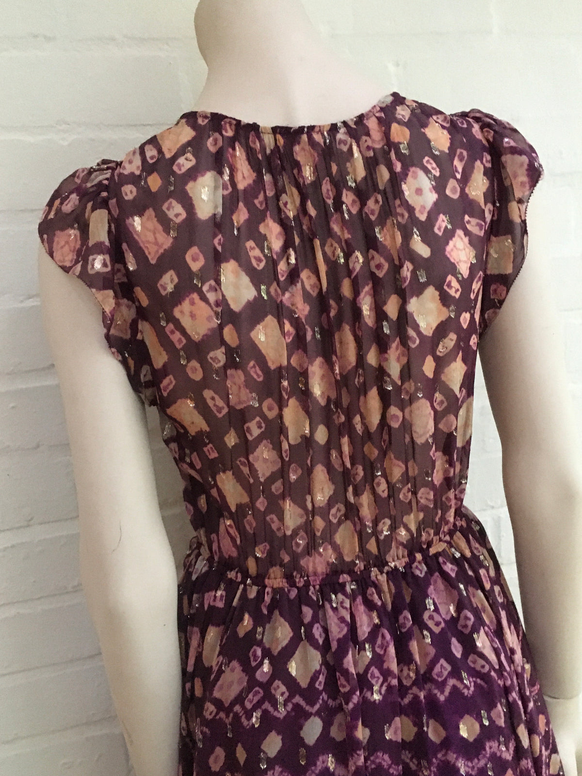 Ulla Johnson Aurelie Fil CoupÉ Midi Dress In Purple Size UK 8 US 4 ladies