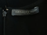 Alexander McQueen Black Drape Satin Peplum Top I 40 UK 8 US 4 S Small Ladies