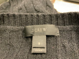 J.Crew Black Wool Blend Cable Knit Sweater Jumper Size S small ladies